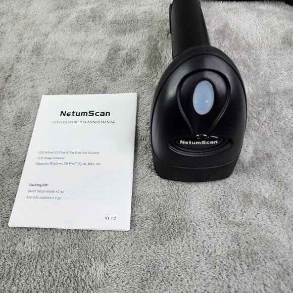 NETUM USB Wired 1D Plug and Play Barcode Scanner CCD C06 - Picture 6 of 7